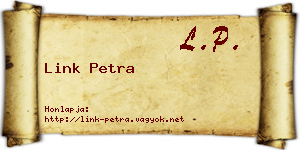Link Petra névjegykártya